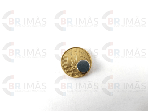 Imã Neodímio N35 Ø8x3mm - Disco - Br Imãs