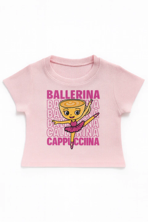 Remera top crop bellerina - comprar online