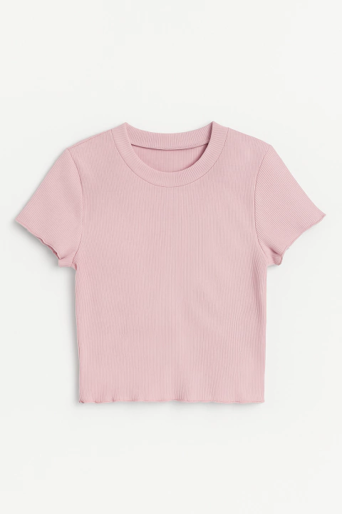 Remera Crop rosa - comprar online