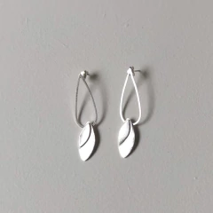 Aros Hoja Gota Plata