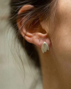 Aros Flor Plata