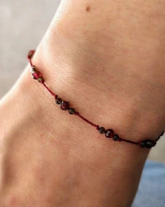 Pulsera 3 piedritas de Piedras Semipreciosas e hilo
