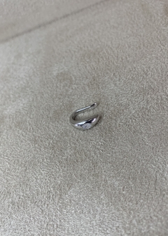 Falso piercing prata 925 liso com zircônia - loja online