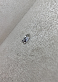 Imagem do Falso piercing prata 925 liso com zircônia