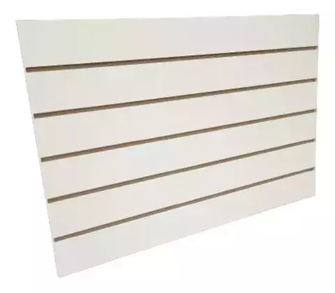 Painel canaletado 18mm mdf 90x60cm +canaletas de acabamento Expositor de Lojas - comprar online