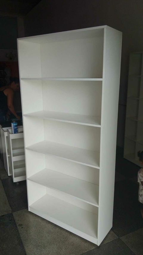 Armario prateleira MDF branco 90x190x30cm - comprar online