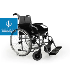 Silla acero Euro standard, ruedas 60/20cm polyaire, ancho 41/58cm.