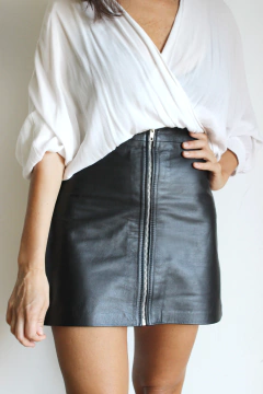 POLLERA DE CUERO VACUNO GRECIA - comprar online