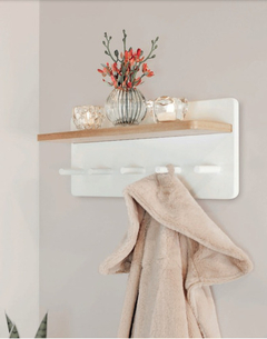Perchero De Pared Con Estante Escandinavo Nordico Laqueado - comprar online