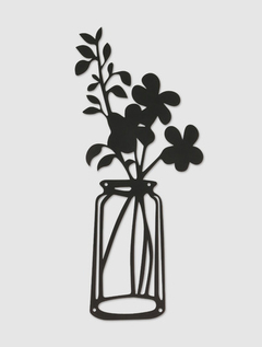 Panel Decorativo Metal Floreros Calados En Metal Pintura - tienda online