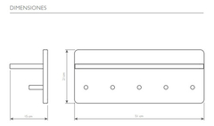 Perchero De Pared Con Estante Escandinavo Nordico Laqueado - arteregal