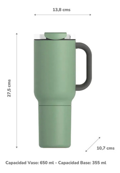 Vaso Termico Asobu Duplex 660 Ml + 360 Ml Doble Compartimien