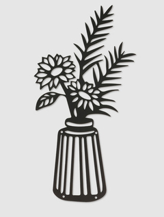 Panel Decorativo Metal Floreros Calados En Metal Pintura - comprar online