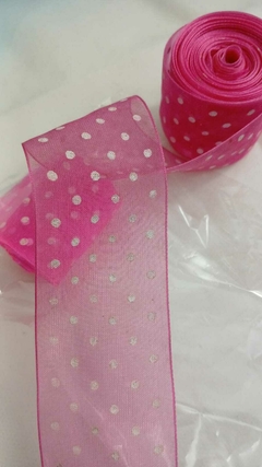 Organza Poá - N9 - Pink