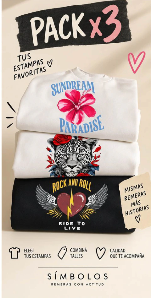 Nivel inicio Pack x 3 Remeras Mangas Largas
