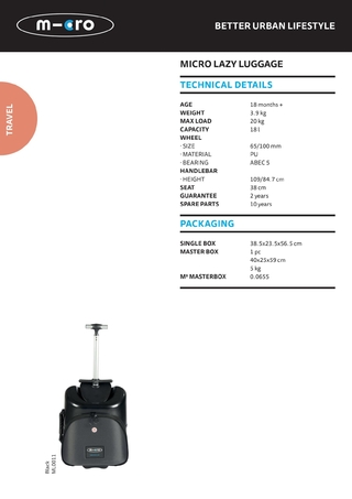 Lazy Lugagge BLACK ML0011 - Tienda Micro
