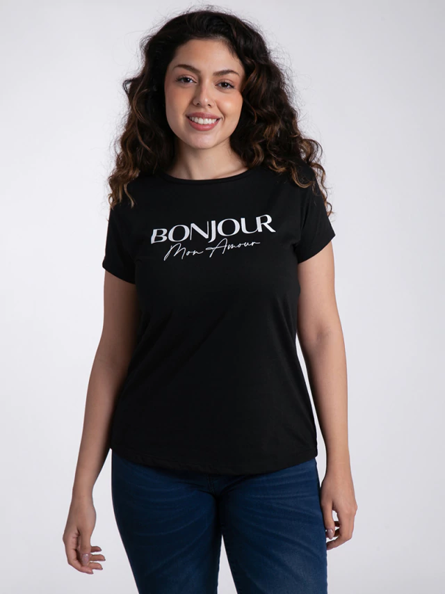 Rem Bettina Bonjour mon amour talla s/l Onyx Jeans — imagen 2