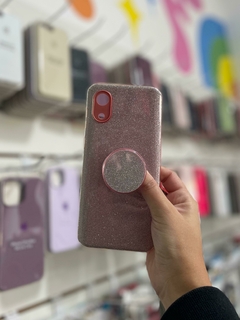 Funda Brillosa + Pop Socket para Samsung A03 Core