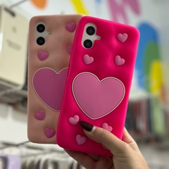 Funda silicona 3D corazones Samsung A06 - comprar online