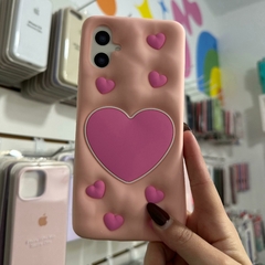 Funda silicona 3D corazones Samsung A06 - Happy Móvil