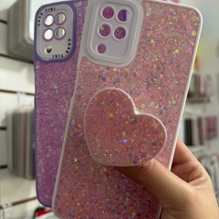 Funda Brillosa + Pop Socket para Samsung - Happy Móvil