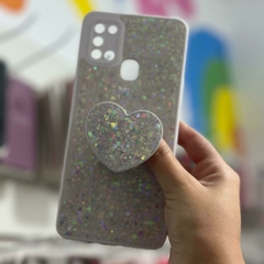 Funda Brillosa + Pop Socket para Samsung a21s en internet