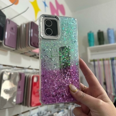 Funda degrade brillosa Verde con Violeta - Happy Móvil