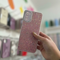 Funda Brillosa + Pop Socket para Motorola - Happy Móvil