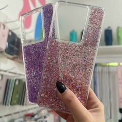 Funda transparente con brillos Motorola Edge 50 Pro