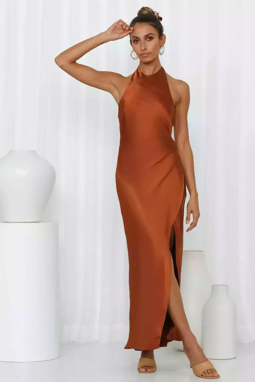 Lemon Maxi Dress Chocolate