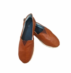 Alpargatas de Cuero Con Base de Simil Yute