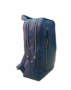 Mochila Doble Cierre Portanotebook Cuero Vacuno