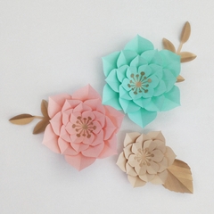 Set de 4 Flores de Papel - comprar online