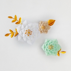 Set de 4 Flores de Papel - tienda online