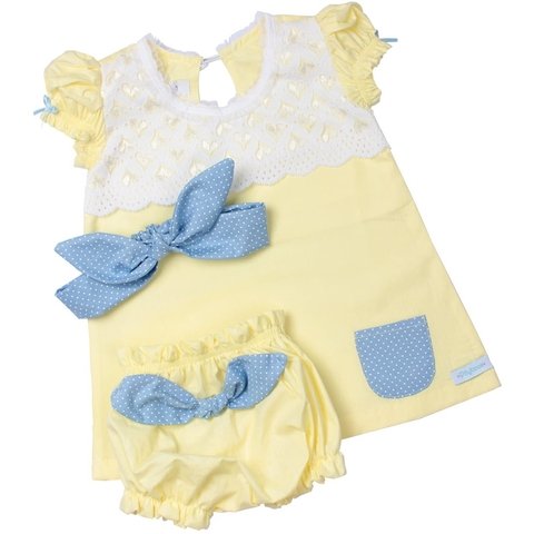 Kit Vestido Boneca Metoo Amarela - Pityticos