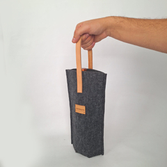 Porta botella vino Scrapy cuero Reciclado Sustentable