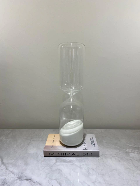 Reloj de arena blanca de 2 horas