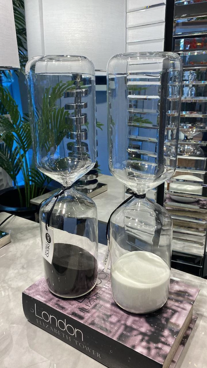 Reloj de arena negra de 2 horas