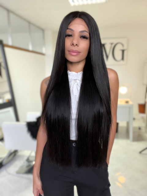 LACE FRONT WIG COM FRONTAL 13X4 | 70CM | 180% | LISA | PRETA