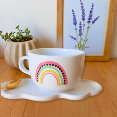 2 Tazones Arco Iris Colores (400 ml.)