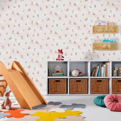 PAPEL DE PAREDE SONHOS URSO ROSA REF 4250