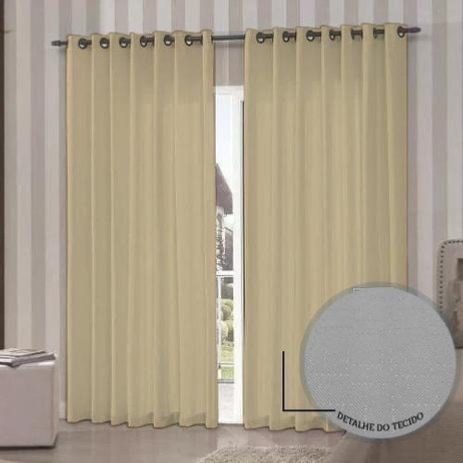 Cortina Esmeralda Bege 2.60 x 2.20m