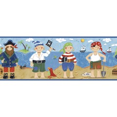 FAIXA DE PAREDE PIRATAS PEEKABOO YS1730BD - comprar online