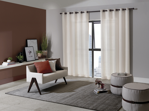 CORTINA DUPLEX BRUXELAS AREIA 5.40 X 2.80 M