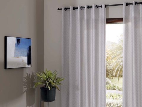 CORTINA RUSTICA 2.60m x 2.30m PANAMA/TRANCADO LATTE CINZA na internet