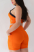 Shorts Fitness c/ Bolsos Laterais MCF319 Laranja - comprar online
