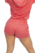 Shorts com Cordão de Ajuste na Cintura e Bolso Laterais Rosa na internet