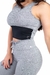 Cropped Alcas Medias Pretoc/Mescla - Move Me Moda Fitness I Praia e Alfaitaria