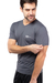 Camiseta Masculina Manga Curta Gola V Sport Dryfit Chumbo - comprar online