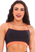 Top Basic Preto com Laranja